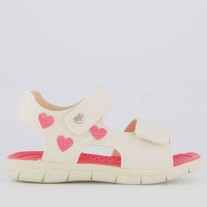 Sandália Klin Tic Tac Infantil Off White e Rosa