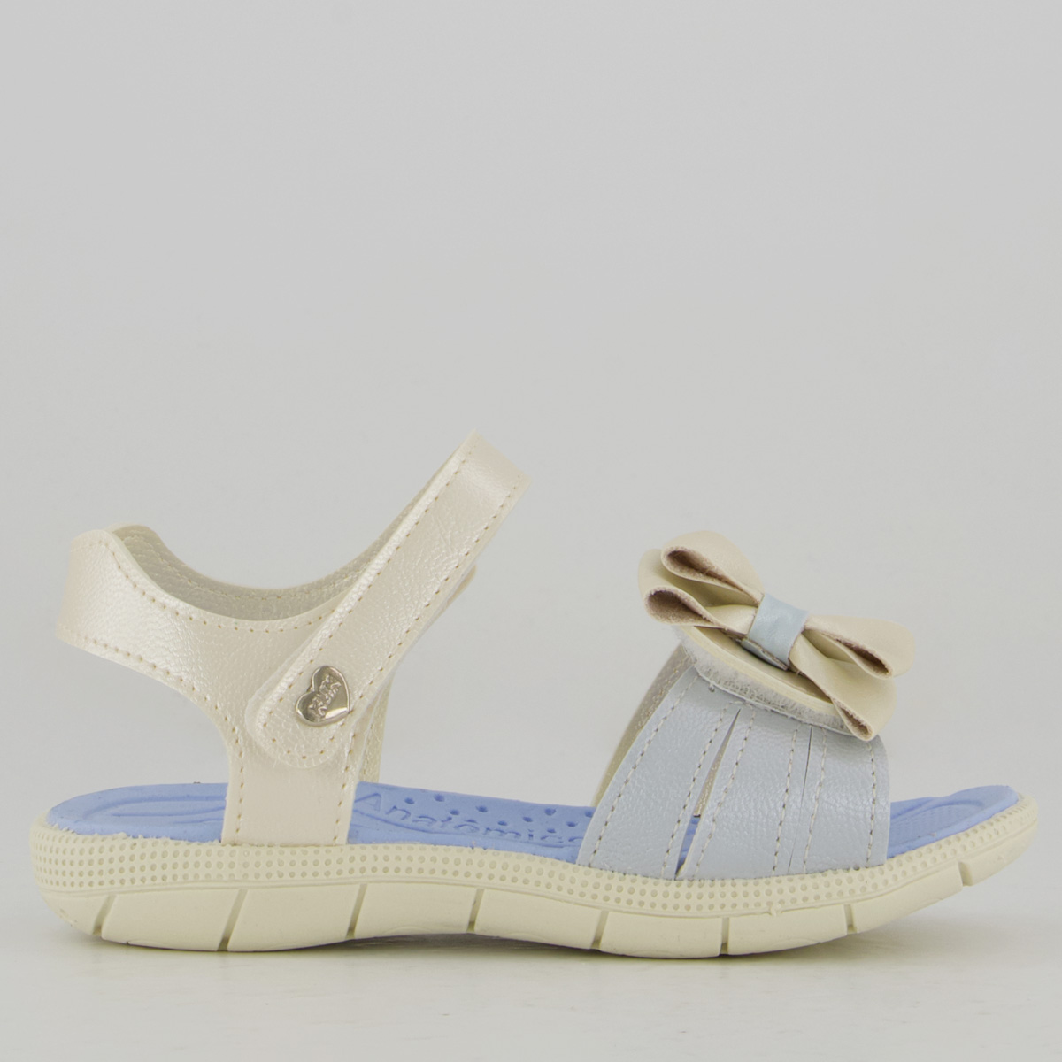 Sandália Klin Tic Tac Off White e Azul
