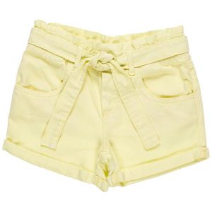 Short Infantil Menina Jeanas Amarelo