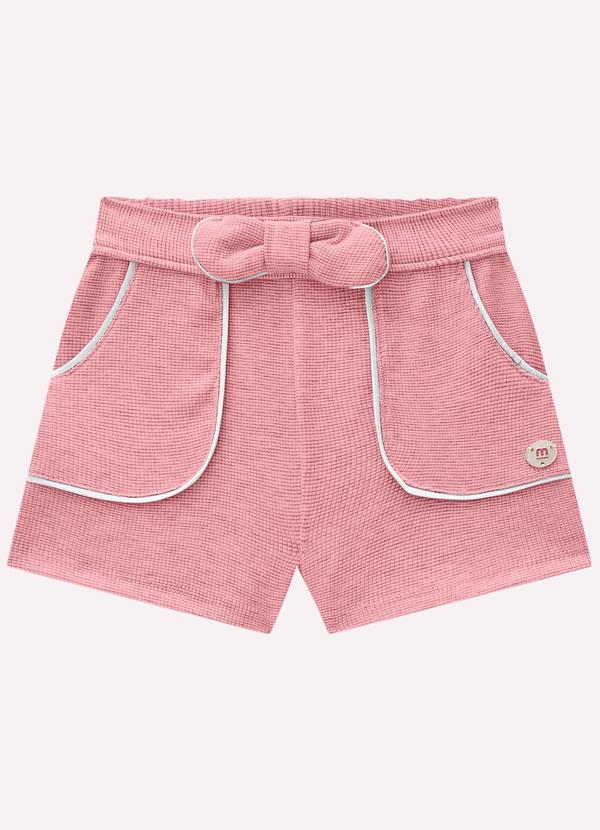 Short Infantil Menina Laço Rosa