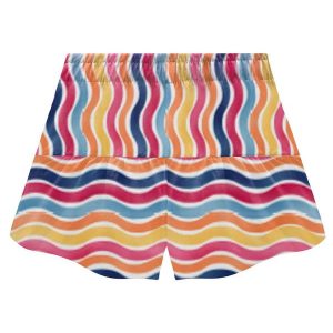 Short Infantil Menina Listras Rosa
