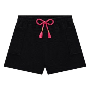 Short Infantil Menina com Bolso Preto