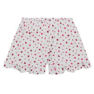 Short Pijama Infantil Menina Babados Cinza