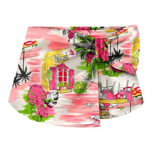 Short-Saia Infantil Menina Laço Rosa