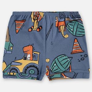 Short Suedine Bebê Menino Azul