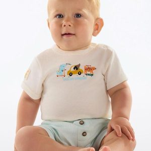 Short Suedine Bebê Menino Azul