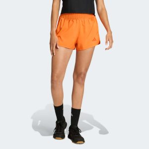 Shorts Adidas Pacer High Feminino Laranja