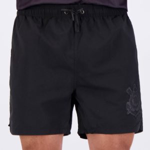 Shorts Corinthians Magic Print Preto