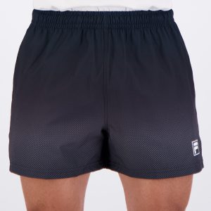 Shorts Fila Print 4 Preto e Branco