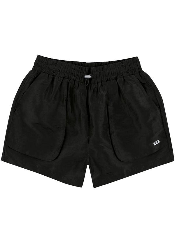 Shorts Reto com Bolso Preto