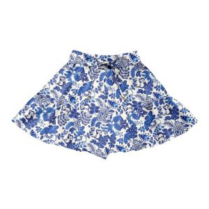 Shorts Viscose Estampada Azul