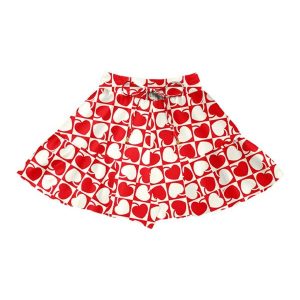 Shorts Viscose Estampada Vermelho