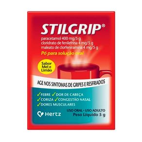 Stilgrip Pó para Solulção Oral Sabor Mel e Limão 5g