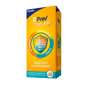 Suplemento Alimentar DPrev Tripla Ação 30 Comprimidos Revestidos