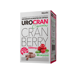 Suplemento Alimentar Urocran 500mg 30 Cápsulas Gelatinosas