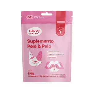 Suplemento Happy Glow Pele e Pelo para Cães Happy Med - 84 g