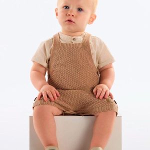 Tapa Fraldas Tricot Bebê Menino Marrom