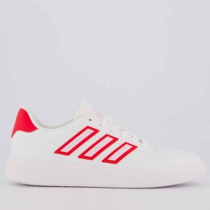 Tênis Adidas Courtblock Feminino Branco e Laranja