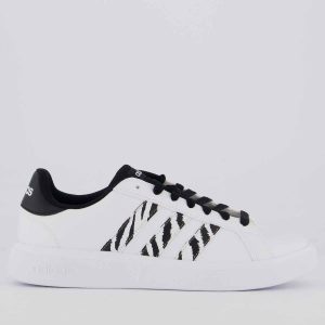 Tênis Adidas Gran Court Base Feminino Branco e Preto