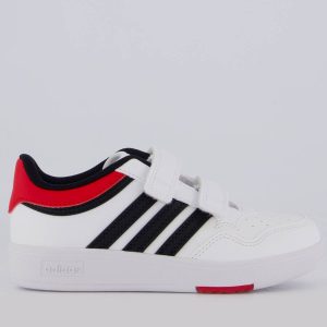 Tênis Adidas Hoops 4.0 Juvenil Branco e Preto