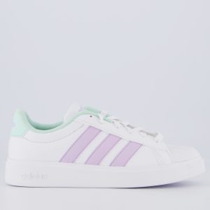 Tênis Adidas Streettalk Junior Juvenil Branco e Lilás