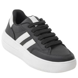 Tênis Casual Preto em Sintético