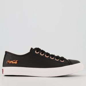 Tênis Coca Cola Basket Floater Low Feminino Preto e Cobre