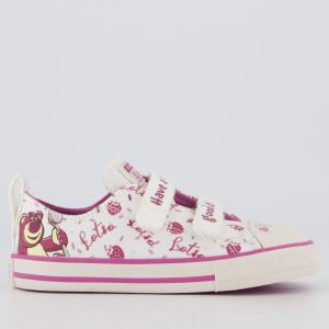 Tênis Converse All Star CT AS 2V Infantil Rosa e Branco