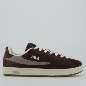 Tênis Fila Court 90 Marrom e Bege
