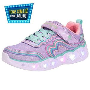 Tênis Infantil Unicorn Dreams Wishful Magic Ligths Skechers Lilás