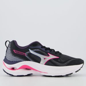 Tênis Mizuno Wave Vitality 7 Feminino Preto e Rosa