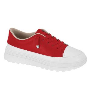 Tênis Moleca Vermelho em Sintético