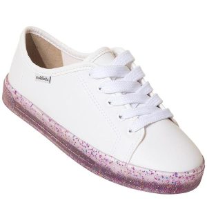 Tênis Molekinha Branco com Adesivos de Brinde