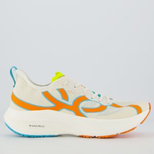 Tênis Olympikus Corre 4 Strava Off White e Laranja