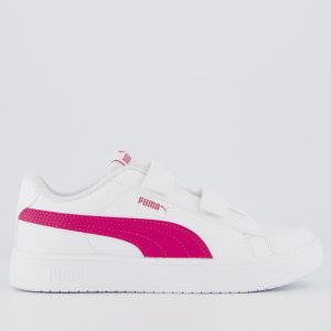 Tênis Puma Rickie Classic V PS Infantil Branco e Pink