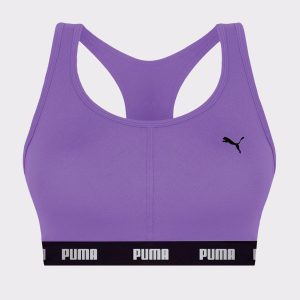 Top Nadador Puma com Bojo Removível Feminino Roxo