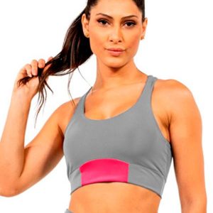 Top Power Feminino Cinza