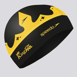 Touca de Natação Speedo Kingdom Infantil Preta e Amarela