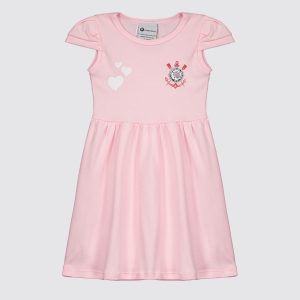 Vestido Corinthians Infantil Rosa