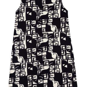 Vestido Curto Tropical em Viscose Conforto Preto