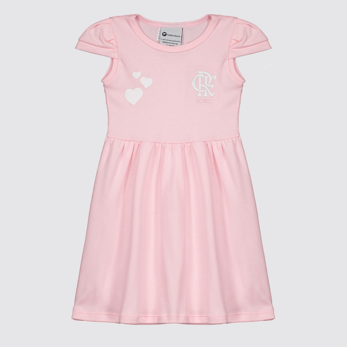 Vestido Flamengo Infantil Rosa