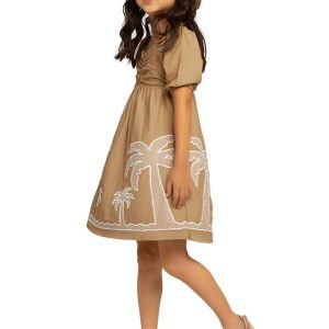 Vestido Infantil Menina Camurça