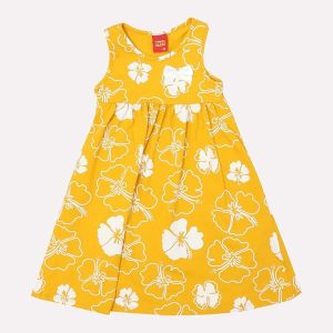 Vestido Infantil Menina Estampado Branco
