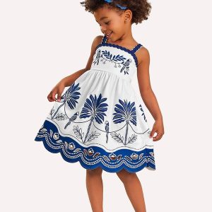 Vestido Infantil Menina em Cotton Branco