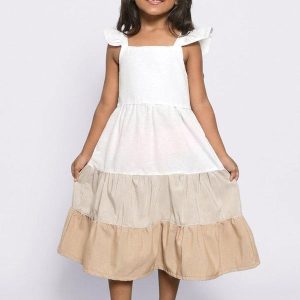 Vestido Infantil Sarja Três Marias Branco