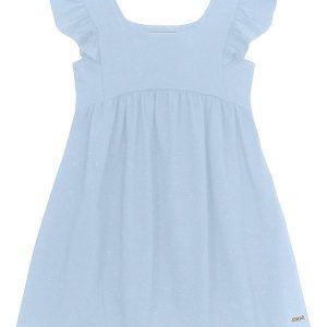 Vestido Infantil em Cotton Glitter Azul
