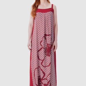Vestido Longo Floral Vermelho