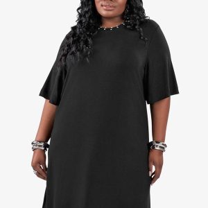Vestido Molecotton Plus Size Preto