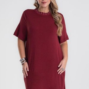 Vestido Molecotton Plus Size Vermelho