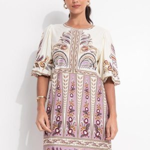 Vestido T-Shirt Mg Fofa Ananda Bege